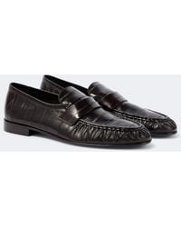 The Row - Loafers Soft Aus Aalleder - Lyst