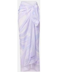 PUCCI - Iride Cotton Beach Cover-Up - Lyst