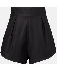 Adriana Degreas - High-Rise Cotton-Blend Shorts - Lyst