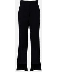 KHAITE - Rae High-Rise Crepe Flared Pants - Lyst