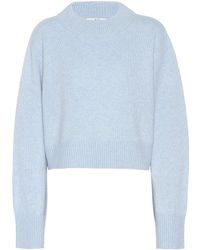 Co. Cropped Cashmere Jumper - Blue