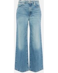 FRAME - Le Jane High-Rise Wide-Leg Jeans - Lyst