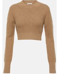 Max Mara - Pullover cropped Kaya in cashmere - Lyst