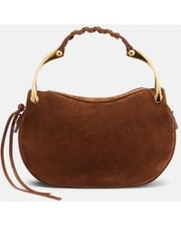 McQueen - Wishbone Mini Suede Top-Handle Bag - Lyst