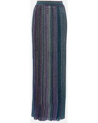 Missoni - Jupe Longue Rayee En Lame - Lyst