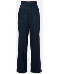Eleventy - Wool And Cashmere Wide-Leg Pants - Lyst