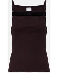 Courreges - Ribbed-Knit Cotton Tank Top - Lyst