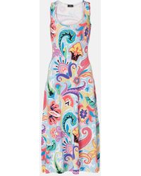 Etro - Paisley Silk-Blend Midi Dress - Lyst