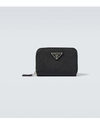 Prada - Logo Saffiano Leather Coin Purse - Lyst