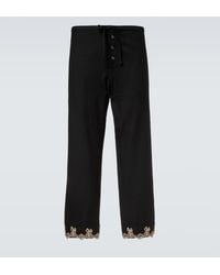 Bode - Pantalon Ample Laurelist En Laine - Lyst
