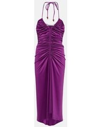 Veronica Beard - Saskia Ruched Midi Dress - Lyst