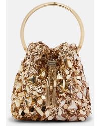 Jimmy Choo - Bon Bon Small Embellished Bucket Bag - Lyst