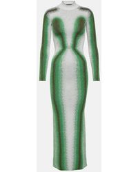 Y. Project - Vestido Largo De Punto Estampado - Lyst