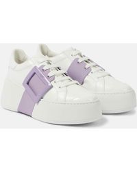 Roger Vivier - Viv' Skate Leather Sneakers - Lyst