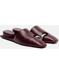 Tory Burch - Pierced Leather Mules - Lyst