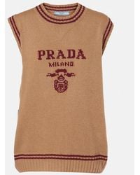 Prada - Intarsia Ribbed Vest - Lyst