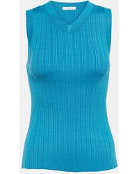 Co. - V-Neck Silk Blend Tank Top - Lyst