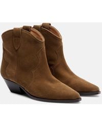 Isabel Marant - Dewina Suede Cowboy Boots - Lyst