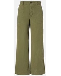Nili Lotan - Leon Mid-Rise Cotton Twill Wide-Leg Pants - Lyst