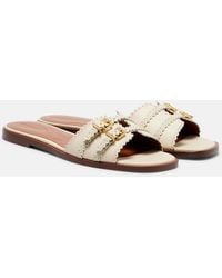 Zimmermann - Goldie Leather Slides - Lyst