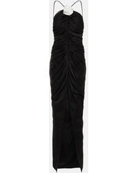 Rasario - Floral-Applique Chiffon Gown - Lyst