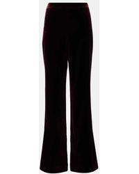 Roland Mouret - Velvet Wide-Leg Pants - Lyst