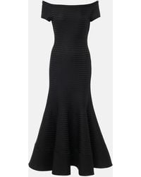 Carolina Herrera - Off-Shoulder Striped Maxi Dress - Lyst