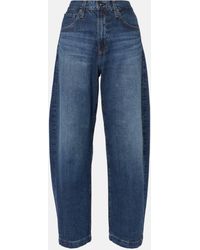 AG Jeans - High-Rise Barrel-Leg Jeans - Lyst