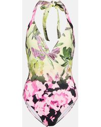 Dries Van Noten - Floral Printed Swimsuit - Lyst