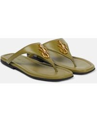 JW Anderson - Anchor Leather Thong Sandals - Lyst