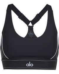 Alo Yoga Airlift Line Up Sports Bra in Blue | Lyst
