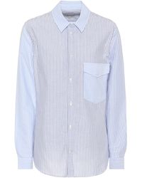 Woolrich Chemise rayée en coton - Bleu