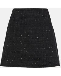 Elie Saab - Sequined Tweed Miniskirt - Lyst