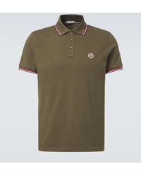 Moncler - Logo Cotton Pique Polo Shirt - Lyst