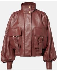 Zimmermann - Hypnotic Leather Bomber Jacket - Lyst