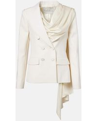 Nina Ricci - Scarf-Detail Virgin Wool Gabardine Blazer - Lyst