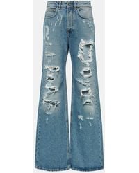 Rabanne - Jeans A Gamba Larga E Vita Alta - Lyst