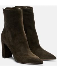 Gianvito Rossi - Lyell 85 Suede Ankle Boots - Lyst
