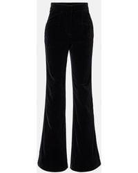 Costarellos - Cotton Velvet Wide-Leg Pants - Lyst
