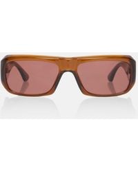 Saint Laurent - Sl Logo Rectangular Sunglasses - Lyst