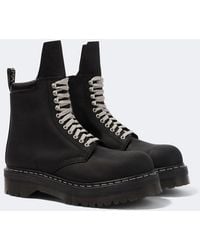 Rick Owens - X Dr. Martens Quad Leather Platform Ankle Boots - Lyst