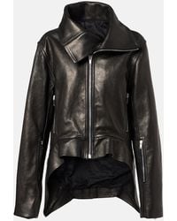 Rick Owens - Asymmetric Leather Jacket - Lyst