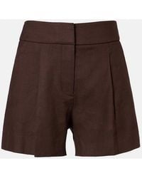 Veronica Beard - Haina Linen-Blend Twill Shorts - Lyst