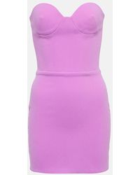 Alex Perry - Clay Bustier Crepe Minidress - Lyst