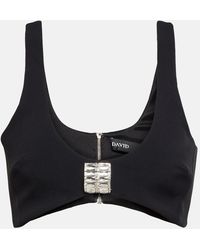 David Koma - Embellished Cady Bra Top - Lyst