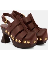 Etro - Leather Clogs - Lyst