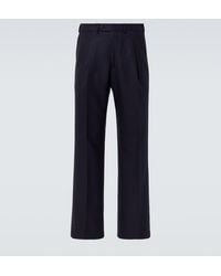 Saman Amel - Amo Wool Twill Straight-Leg Pants - Lyst