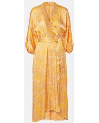 Poupette - Celie Printed Asymmetric Maxi Dress - Lyst