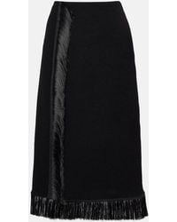 Jil Sander - Fringed Midi Skirt - Lyst