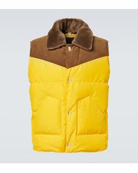 Wales Bonner - Brixton Corduroy-Trimmed Puffer Gilet - Lyst
